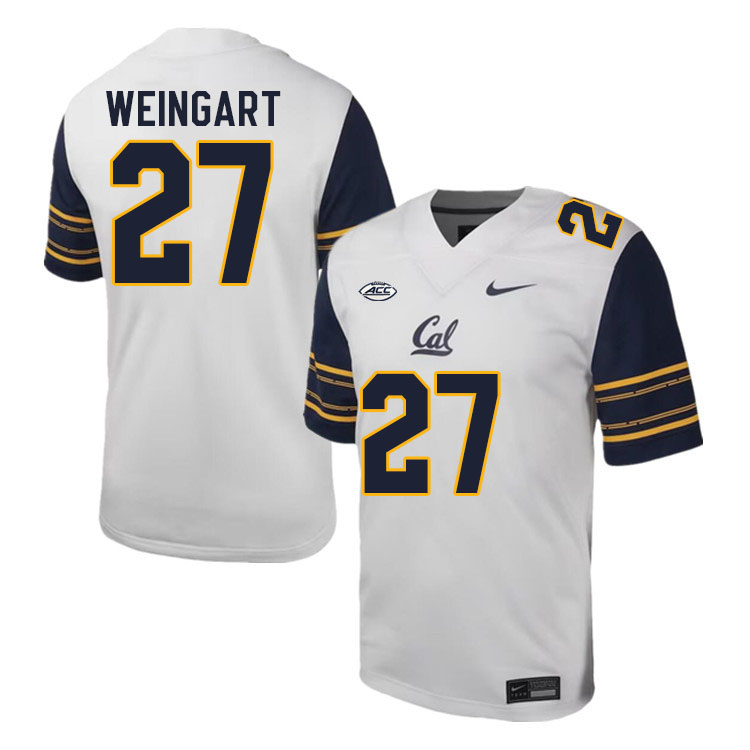 California Golden Bears #27 Brady Weingart ACC Conference College Football Jerseys Stitched Sale-White